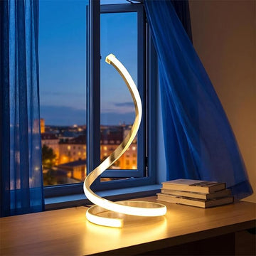 Modern Spiral LED Table Lamp | 3 Colour Dimmable USB Lamp