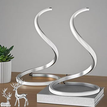 Decorative LED Table Lamp Silver | 3 Colour Temperature Modes